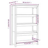 Book Cabinet Honey Brown 80x35x126 cm Solid Wood Pine 821687
