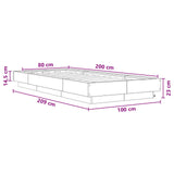 Bed Frame with LED Old Wood 80 x 200 cm Engineered Wood 3429584