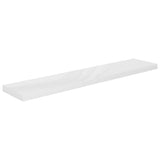 Floating Wall Shelf High Gloss White 120x23.5x3.8 cm MDF 323757