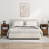 Bedside Cabinet with Drawer 2 pcs Smoked Oak 40 x 31 x 60 cm 859495