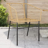 Garden Chair Brown PE rattan, powder-coated steel Standard 369099