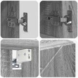 Bathroom Furniture Set with Drawer with Door 4 pcs Grey Sonoma 3392979