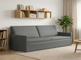 3 Seater Sofa Dark Grey 190 x 81 x 82 cm Fabric 42041107