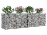 Gabion Raised Bed 2 pcs Silver 3422221
