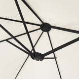 Garden Parasol Sand white, Dark grey Polyester, Powder-Coated Iron 362945