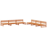 Garden Lounge Set 6 pcs Wax Brown Solid Pine Wood 3418075