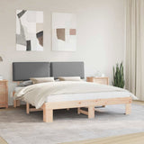 Bed Frame with Upholstered Headboard Light Grey 180 x 200 cm 3398069