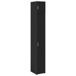 Slim Storage Cabinet Black 30x42.5x225 cm Engineered Wood 3281260