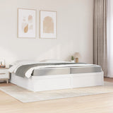 Bed with Mattress White 200x200 cm Solid Wood Pine 3281923