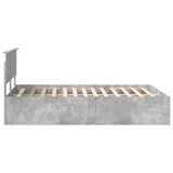 Bed Frame Concrete Grey 150 x 200 cm Engineered Wood 3408658