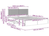 Bed Frame with Storage and Headboard Smoked Oak 120 x 200 cm 3413963
