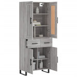 Highboard Grey Sonoma 69.5x34x180 cm Engineered Wood 3199903