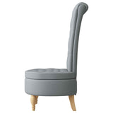 Slipper Chair Light Grey 56.5 x 70 x 110 cm Fabric 42020678