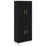 Highboard Black Oak 69.5 x 34 x 180 cm Engineered Wood 3416064