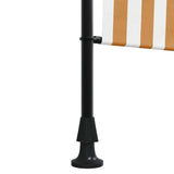 Outdoor Roller Blind Orange and White 120x270 cm Fabric&Steel 368769