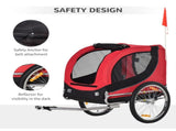 Steel Dog Bike Trailer Pet Cart Carrier for Bicycle Kit Water Resistant with Hitch Coupler Travel T3398P548130