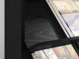 Magazine Rack Black Oak 70 x 41 x 156 cm Engineered Wood 899520