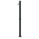Outdoor Solar shower Black 217 cm PVC and Aluminium 42003411