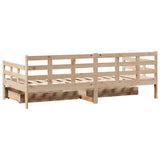 Daybed with Drawers without Mattress 90x200 cm Solid Wood 3302138