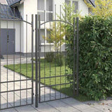 Garden Gate with Lock Woerden Grey 200 x 100 cm Steel 42008901