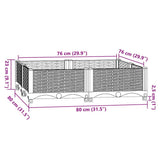 310410 Raised Bed 80x80x23 cm Polypropylene