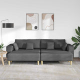 Sofa with Cushion 3 pcs Dark Grey Fabric 3335163