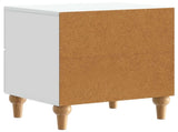 Bedside Cabinet White 43 x 34.5 x 48 cm Engineered Wood 894065