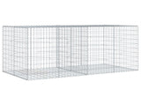 Gabion Basket with Cover 200x100x100 cm Galvanised Iron 3295192