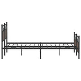 Metal Bed Frame without Mattress Brown Oak 180x200 cm Super King 3325103
