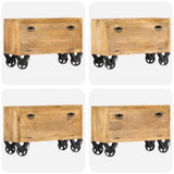 Shoe Cabinet 86x35x55 cm Solid Mango Wood 247658