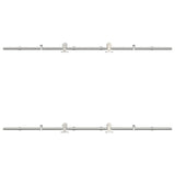 Sliding Door Hardware Kit 183 cm Stainless Steel Silver 3295759