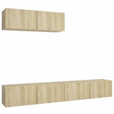 3 Piece TV Cabinet Set Sonoma Oak Engineered Wood 3079018