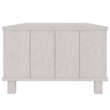 Coffee Table HAMAR White 100x55x35 cm Solid Wood Pine 340453