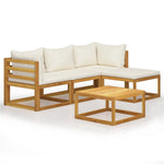 ZNTS 5 Piece Garden Lounge Set with Cushions Solid Wood Acacia 3098668