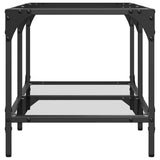 Coffee Table with Transparent Glass Top 78.5x40x40 cm Steel 845976