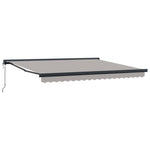 Retractable Awning Manual Light grey 400 x 300 cm Fabric, Metal 3330652