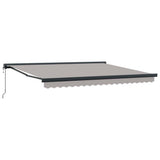 Retractable Awning Manual Light grey 400 x 300 cm Fabric, Metal 3330652