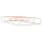 Bed Frame without Mattress White 90x200 cm Solid Wood 820782