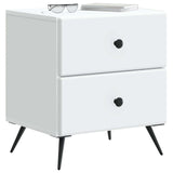 Bedside Cabinet 2 pcs White 43 x 34.5 x 47.5 cm Engineered Wood 895446