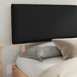 Bed Frame with Upholstered Headboard Black 200 x 200 cm 3398066