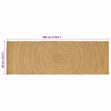 Area Rugs Natural 60 x 300 cm Jute 42010511