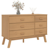 Drawer Cabinet OLDEN Brown Solid Wood Pine 358591