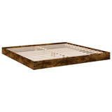 Bed Frame without Mattress Smoked Oak 180x200 cm Super King Engineered Wood 842004
