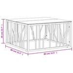 Coffee Table 80x80x40 cm Stainless Steel and Glass 350057