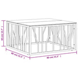 Coffee Table 80x80x40 cm Stainless Steel and Glass 350057