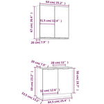 ZNTS 2 Piece Bathroom Cabinet Set High Gloss White Engineered Wood 3115864