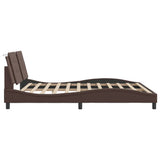 Bed Frame without Mattress "Zadar" Brown 180x200 cm Super King Faux Leather 3208200