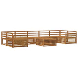 Outdoor Sofa Set 8 pcs Natural Solid Acacia Wood 3383147