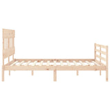 Bed Frame without Mattress King Size Solid Wood 3195161