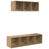 TV Cabinet Set Wall-mounted 2 pcs Artisan Oak Engineered Wood 3393356